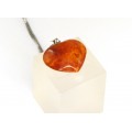 colier cu pandant chihlimbar scandinav. orange amber. argint 835 & sterling. Danemarca